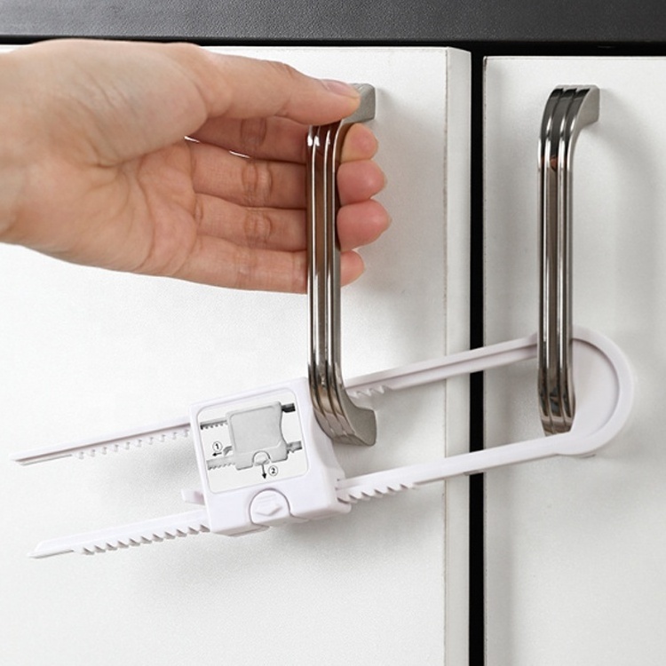 Adoric Sliding Cabinet Locks U Shaped Baby Safety Locks Childproof Cabinet Latch for Kitchen