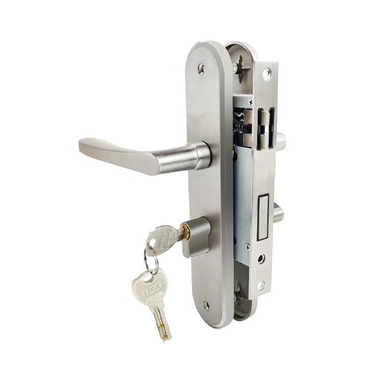 TOP Quality Zinc Alloy Interior Front Door Lock And Handle Double Door Handle Lock Lock Door Set