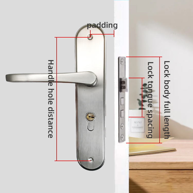 TOP Quality Zinc Alloy Interior Front Door Lock And Handle Double Door Handle Lock Lock Door Set