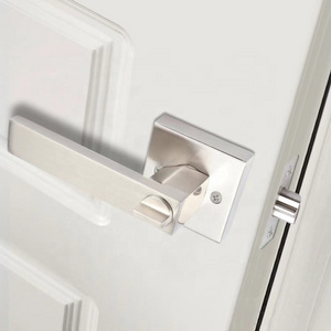 Modern Mortise Recessed Sliding Door Handles PVC Bathroom Door Lever  Locks And Handles