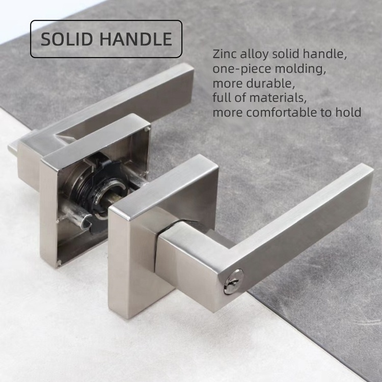 Modern Mortise Recessed Sliding Door Handles PVC Bathroom Door Lever  Locks And Handles