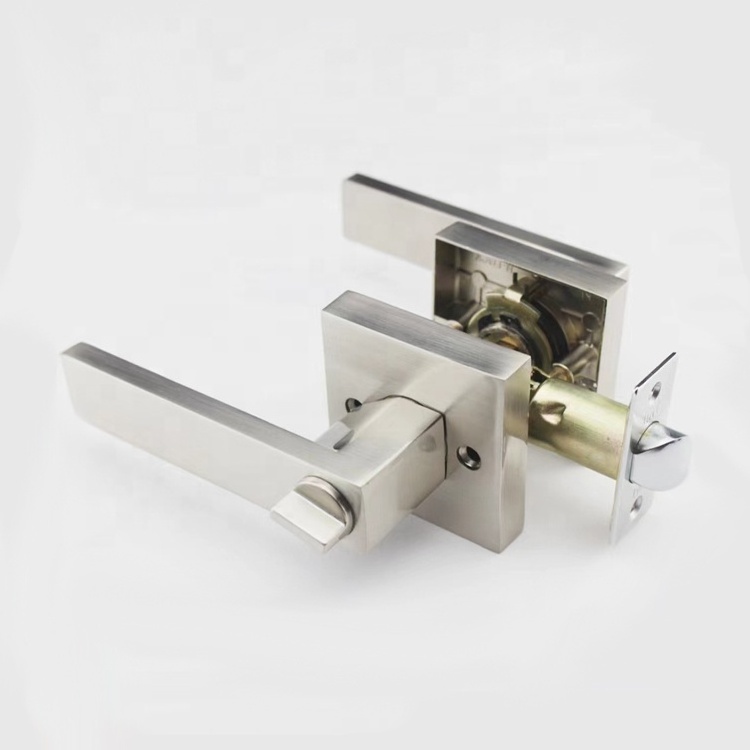 Modern Mortise Recessed Sliding Door Handles PVC Bathroom Door Lever  Locks And Handles