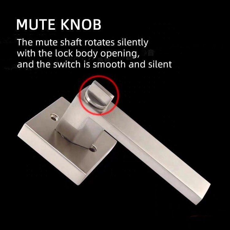 Modern Mortise Recessed Sliding Door Handles PVC Bathroom Door Lever  Locks And Handles