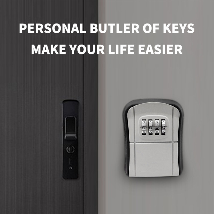 Small combination lock box code and key wall mounted key safe box outdoor password key lock boxes