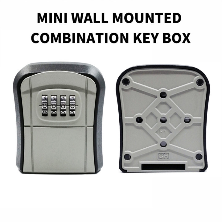 Small combination lock box code and key wall mounted key safe box outdoor password key lock boxes