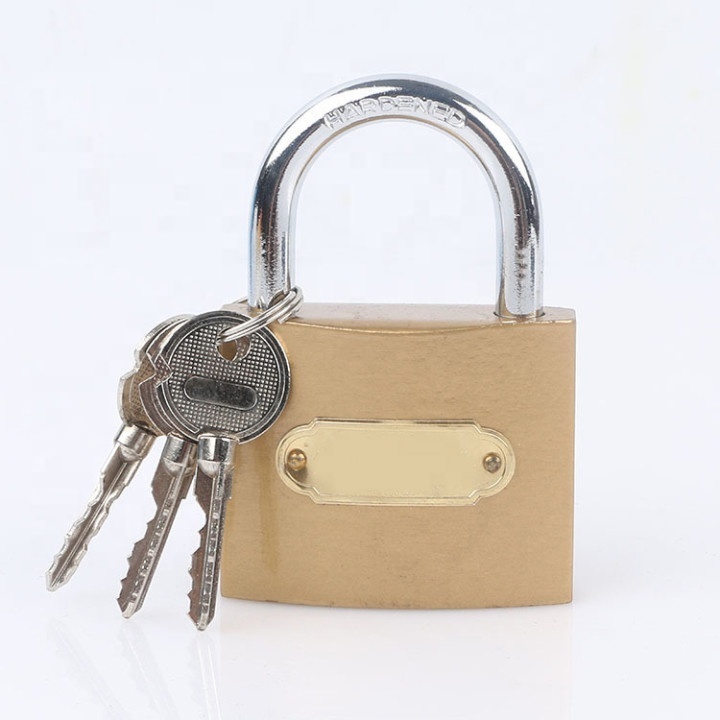 Heavy duty brass copper padlocks and keys in bulk double waterproof ring iron lock safety iron padlocks 50mm