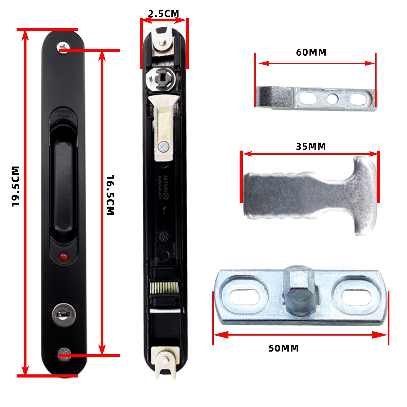 ULW Child Protection Sliding Door And Window Safety Lock With Key Window Flush Lock