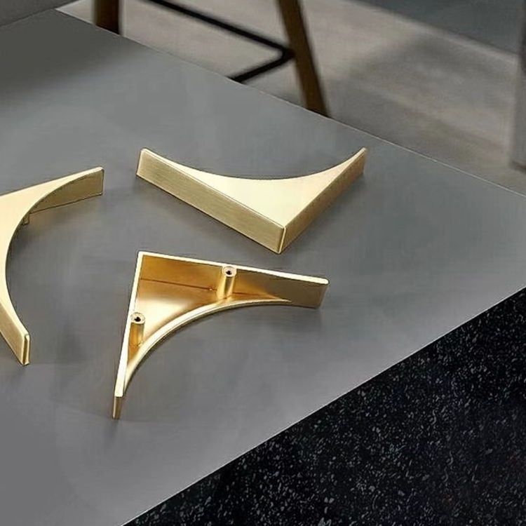 Triangle Handles Zinc Alloy Furniture Cabinet Invisible Kitchen Handles Cabinets Antique Gold Drawer Pull