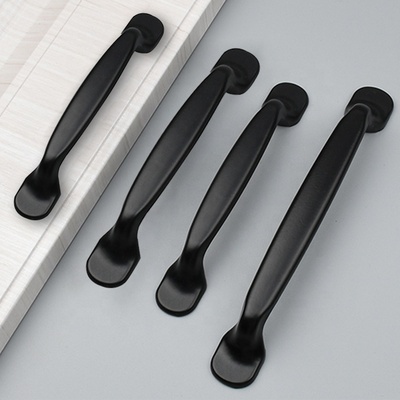 Modern European Style Furniture Handle MatteBlack Metal Knob Cabinet Drawer Handle