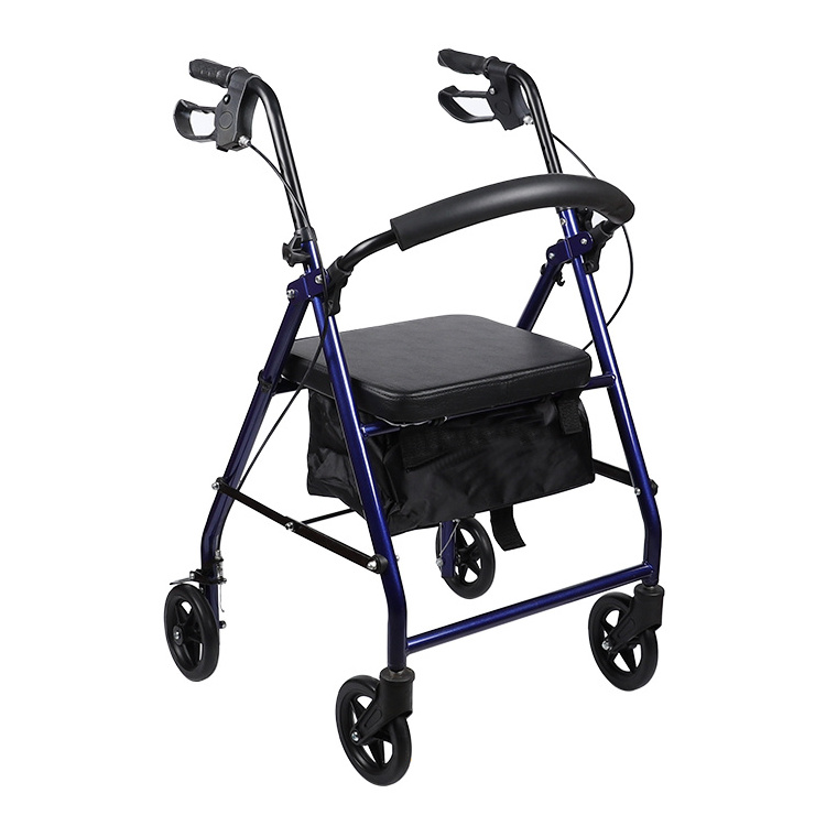 Ultra lightweight rollator aluminum frame adult elderly walking aid folding walker rollator