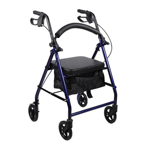 Ultra lightweight rollator aluminum frame adult elderly walking aid folding walker rollator