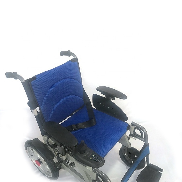 2020 new 12A steel frame lightweight low back folding walker electric wheelchair for disabled people