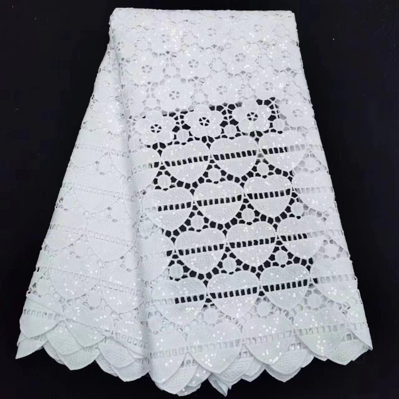 LS406 Popular varies of patterns hollow embroidery milk silk water-soluble dress clothing african lace fabric 2023