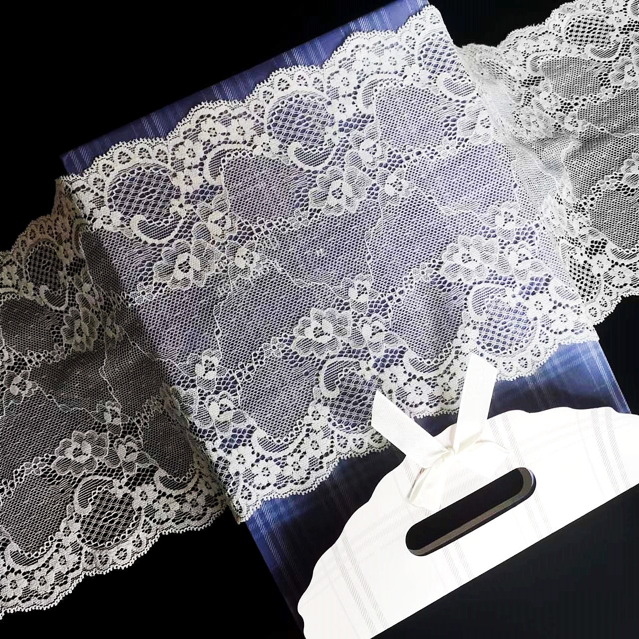 054858 Nylon Spandex Clothing Lace Decoration Elastic Mesh Lace Decoration Dress Material Trim