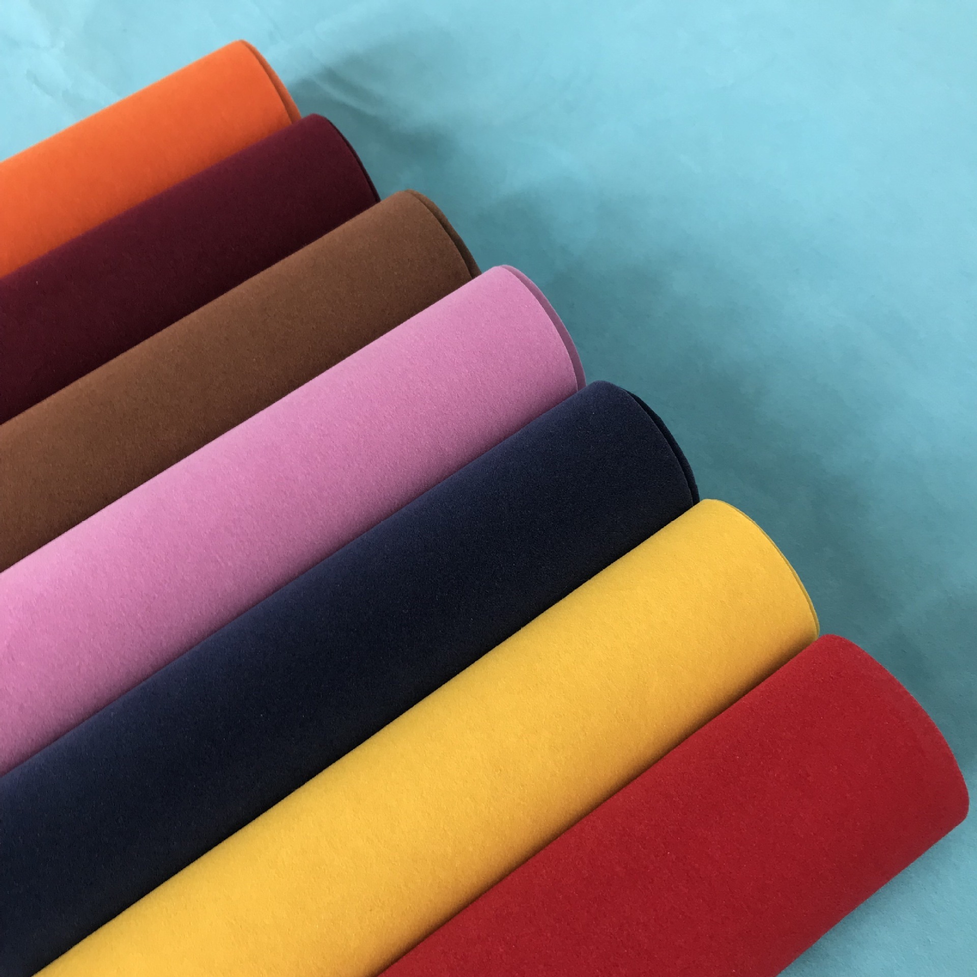 LS760 Wholesale Polyester Non-woven Flocking Velvet Fabric Self-adhesive Flocking Fabric For Jewelry Box Gift Packing Box