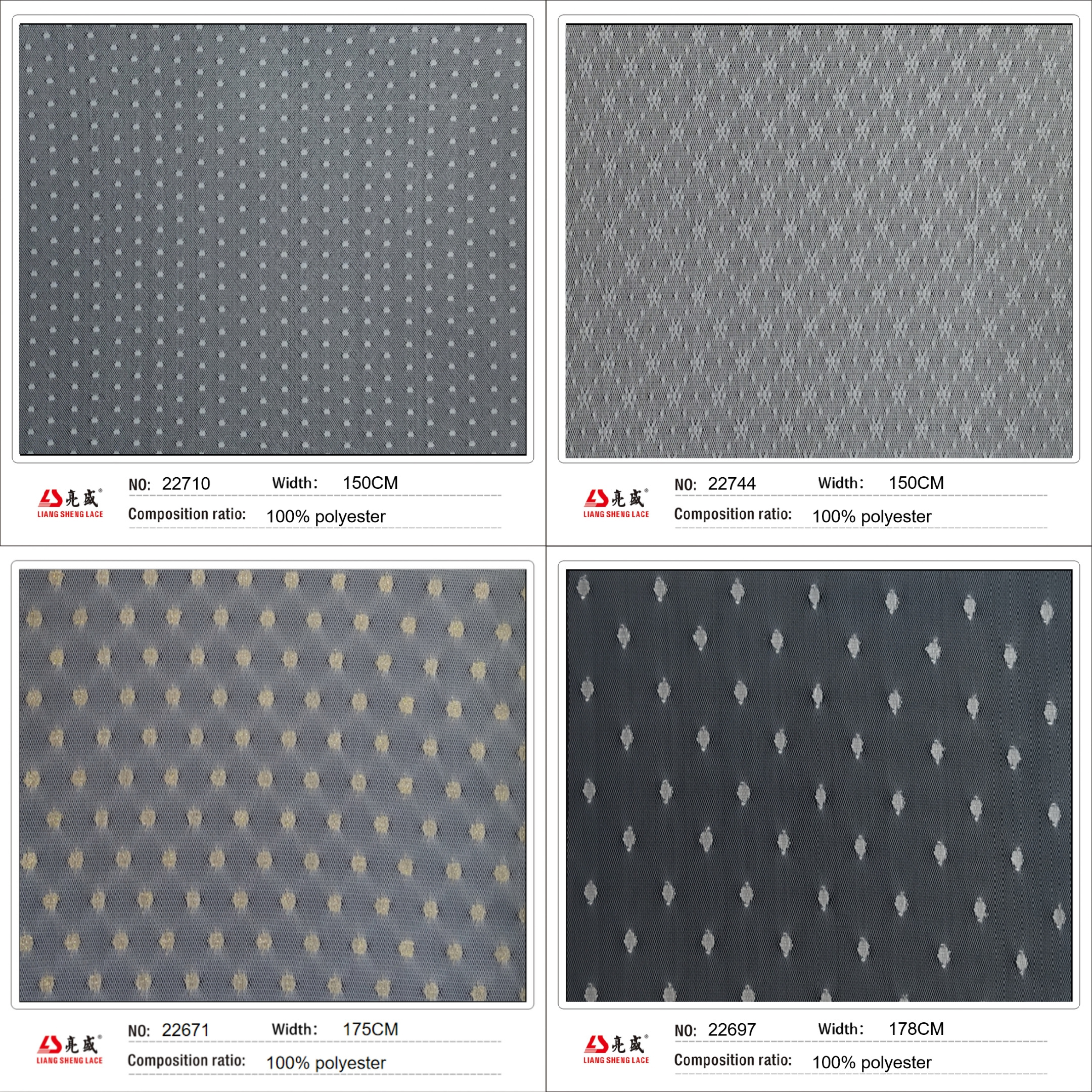 100% polyester high quality swiss polka dot flocking pattern printed tulle mesh fabric for dress