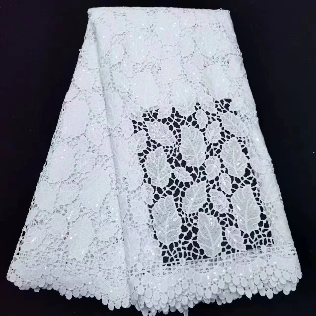 LS406 Popular varies of patterns hollow embroidery milk silk water-soluble dress clothing african lace fabric 2023