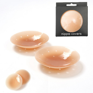 LS215 New Breathable Silicone Women Invisible Chest Paste Adhesive Bra Thin Nipple Pasties Nipple Covers