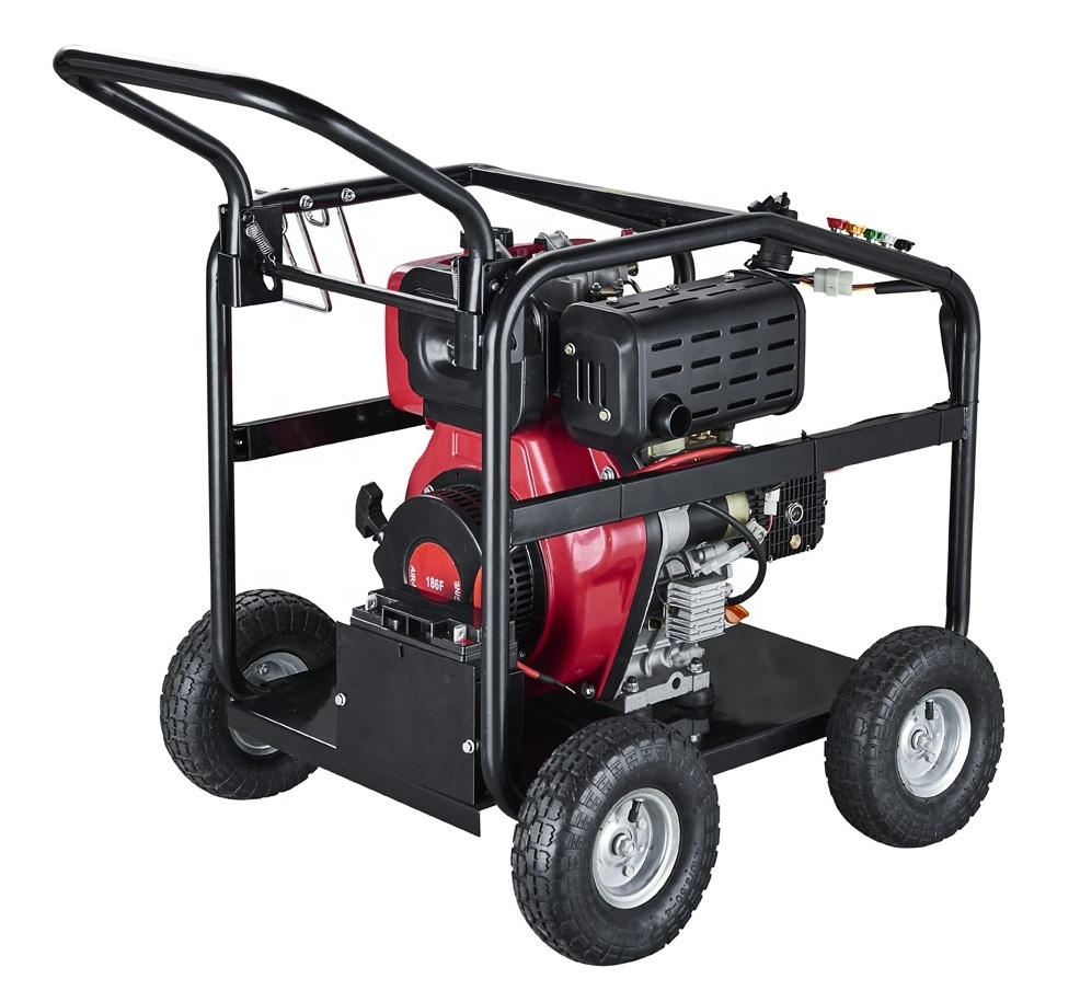 250Bar 15Lpm 9Hp Professional Diesel Engine High Pressure Washer With Diesel Engine