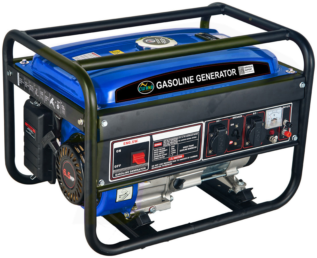 2.5KW 6.5HP OHV 168F-1 Portable Gasoline Engine Generator 3 phase Gasoline Generator