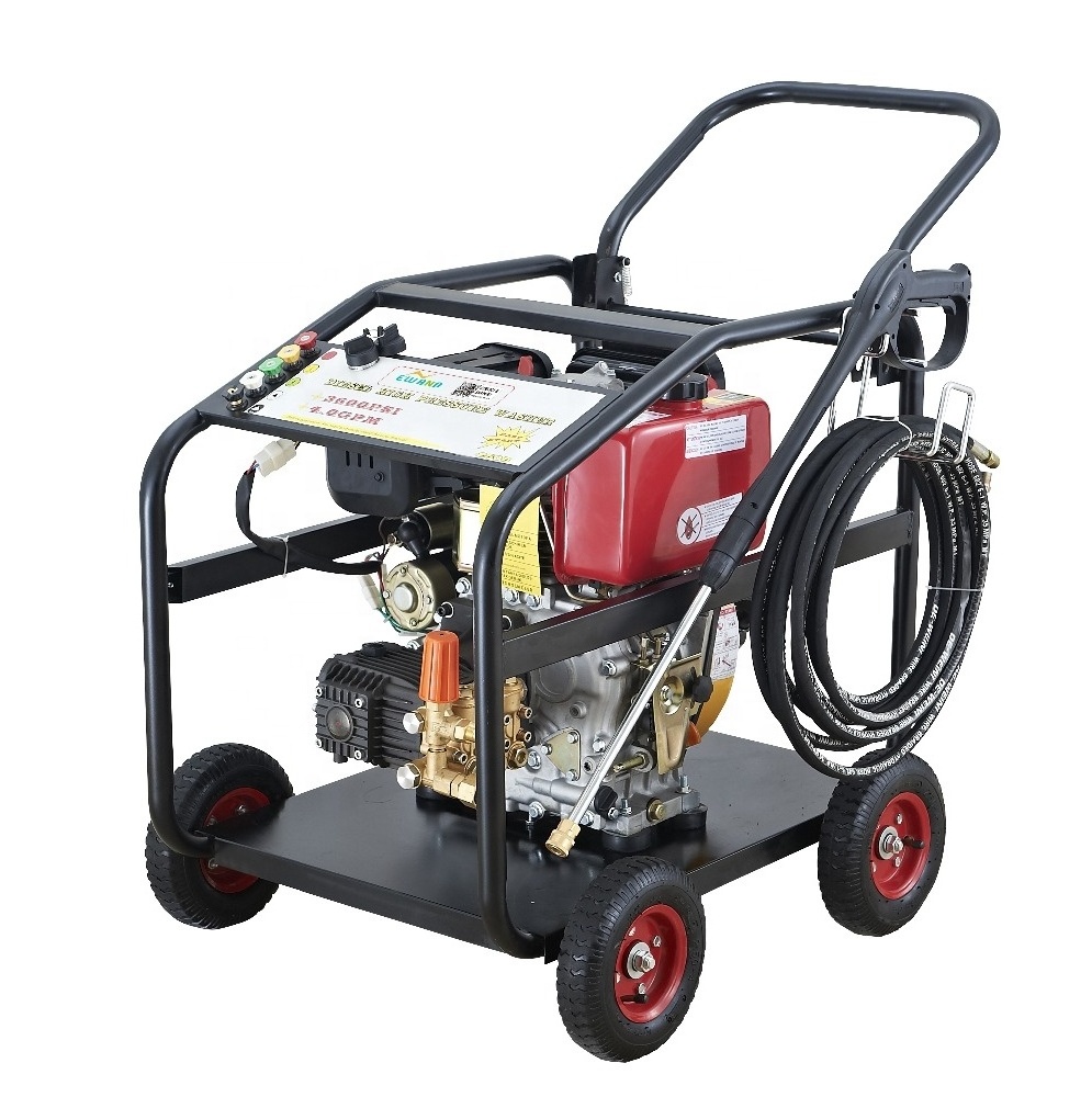 250Bar 15Lpm 9Hp Professional Diesel Engine High Pressure Washer With Diesel Engine