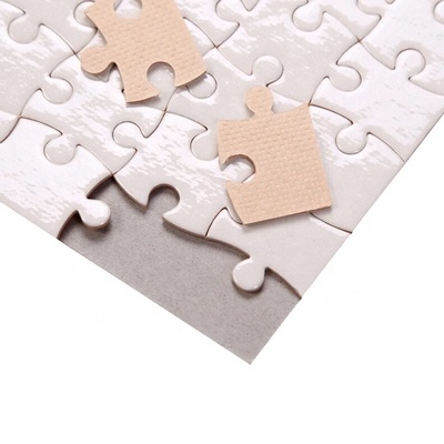 Ready to Ship white pearl paper jigsaw puzzle a2 a3 a4 a5 a6 custom shaped cardboard sublimation puzzle blanks