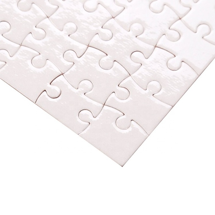 Ready to Ship white pearl paper jigsaw puzzle a2 a3 a4 a5 a6 custom shaped cardboard sublimation puzzle blanks