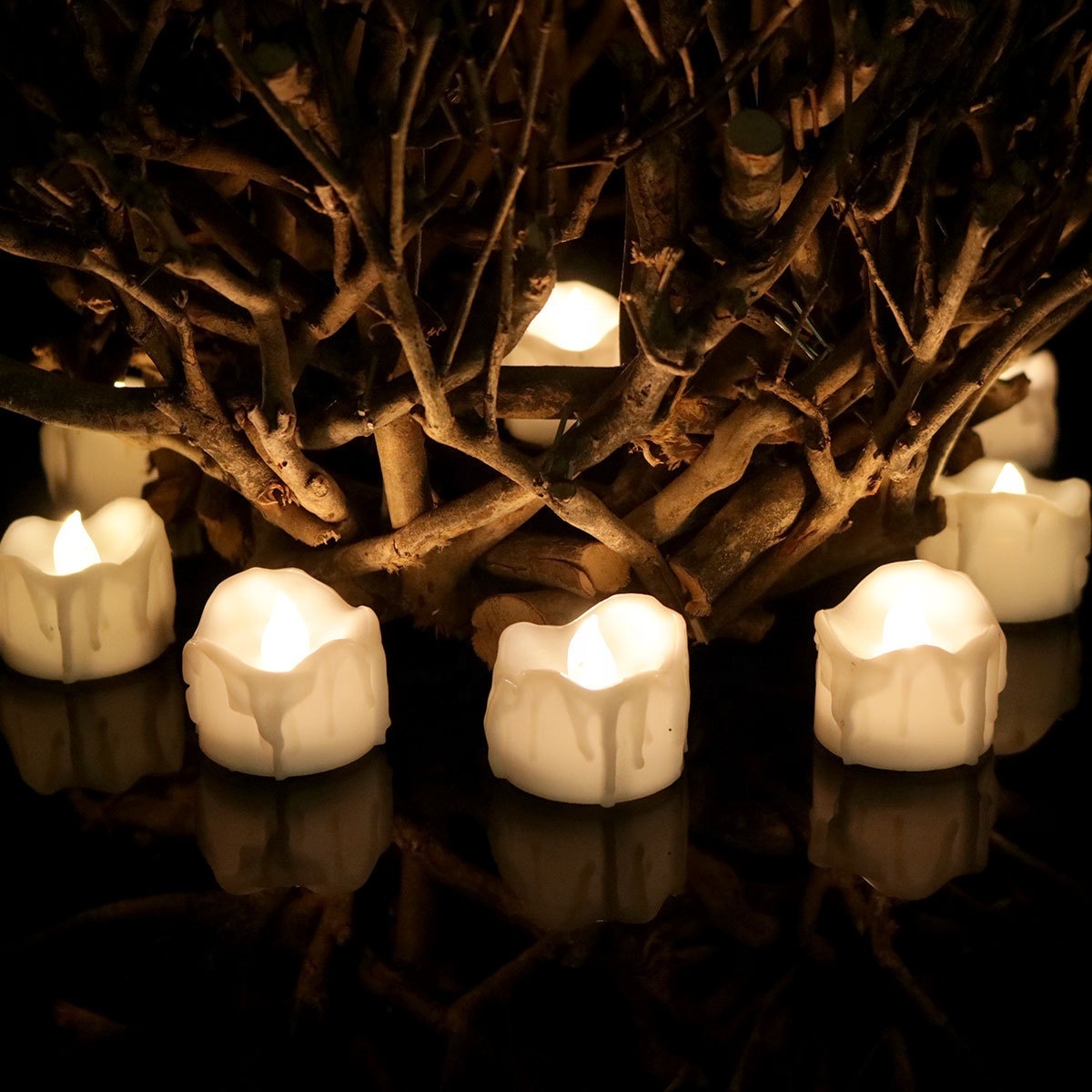 Hot selling CR2032 Battery Operated Flameless Led Tea Light Candles For Wedding Birthday Party Decoration