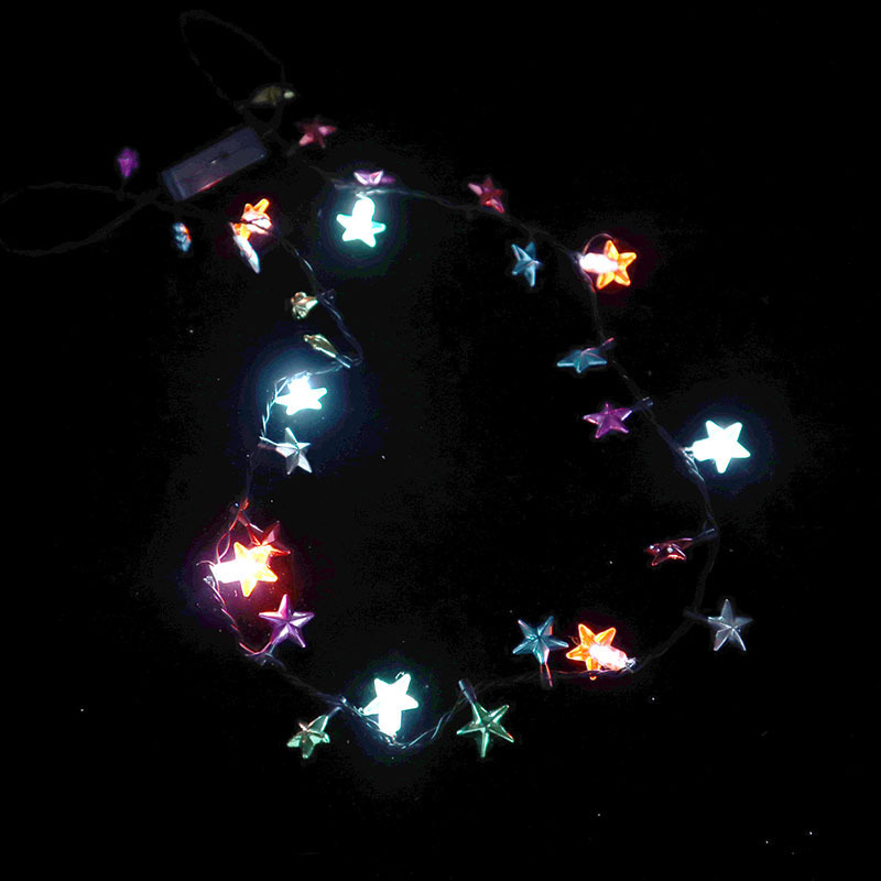 Customized Indoor Battery Powered Christmas Small Bulb Shaped Led Christmas Light Necklace