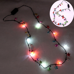 Customized Indoor Battery Powered Christmas Small Bulb Shaped Led Christmas Light Necklace