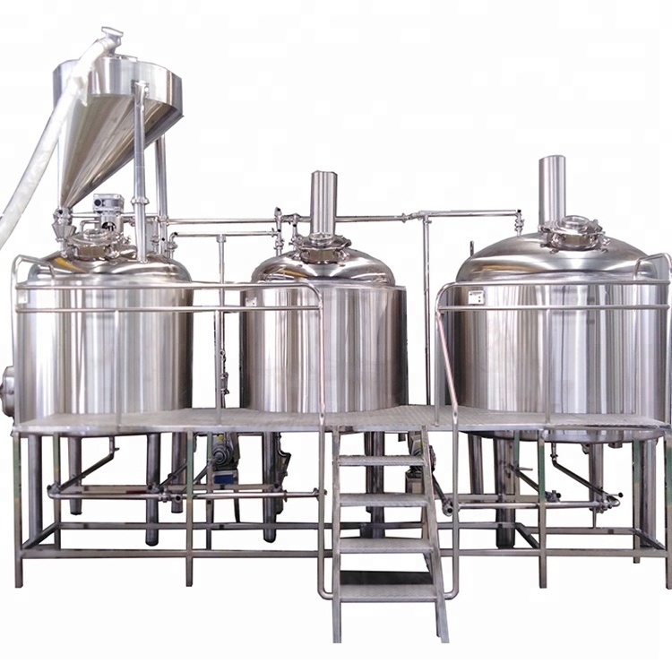 1000L Food Grade SUS304 316 Turnkey Project Beer Brewery Equipment 2 3 4 Vessels Brewhouse System