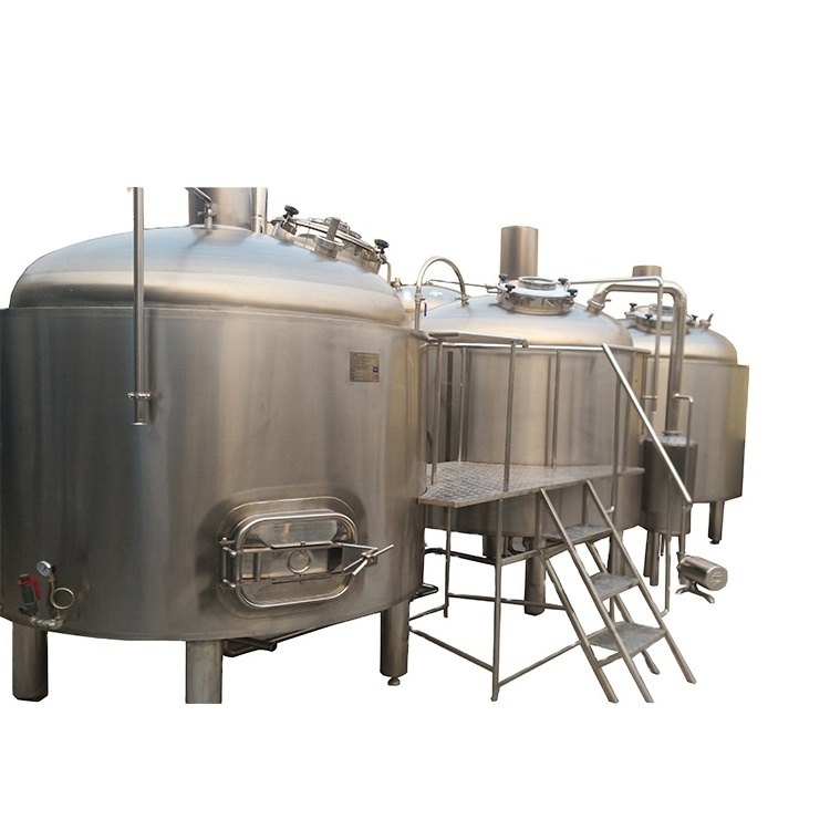 1000L Food Grade SUS304 316 Turnkey Project Beer Brewery Equipment 2 3 4 Vessels Brewhouse System