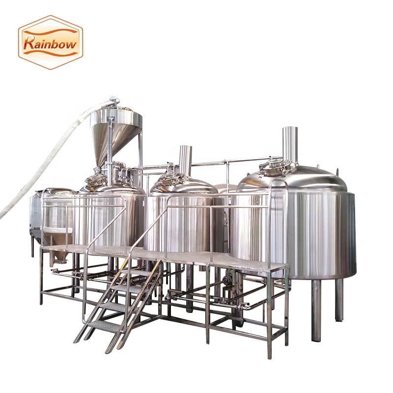 1000L Food Grade SUS304 316 Turnkey Project Beer Brewery Equipment 2 3 4 Vessels Brewhouse System