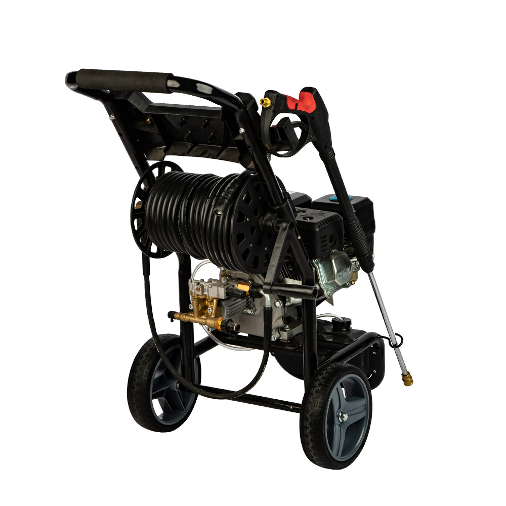 200 bar petrol powered water jet power jet wash blaster high pressure power washer with soap tank