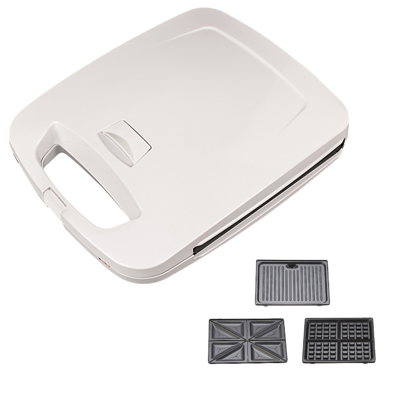 3 in 1 detachable square 4 slice breakfast large stainless steel waffle sandwich maker