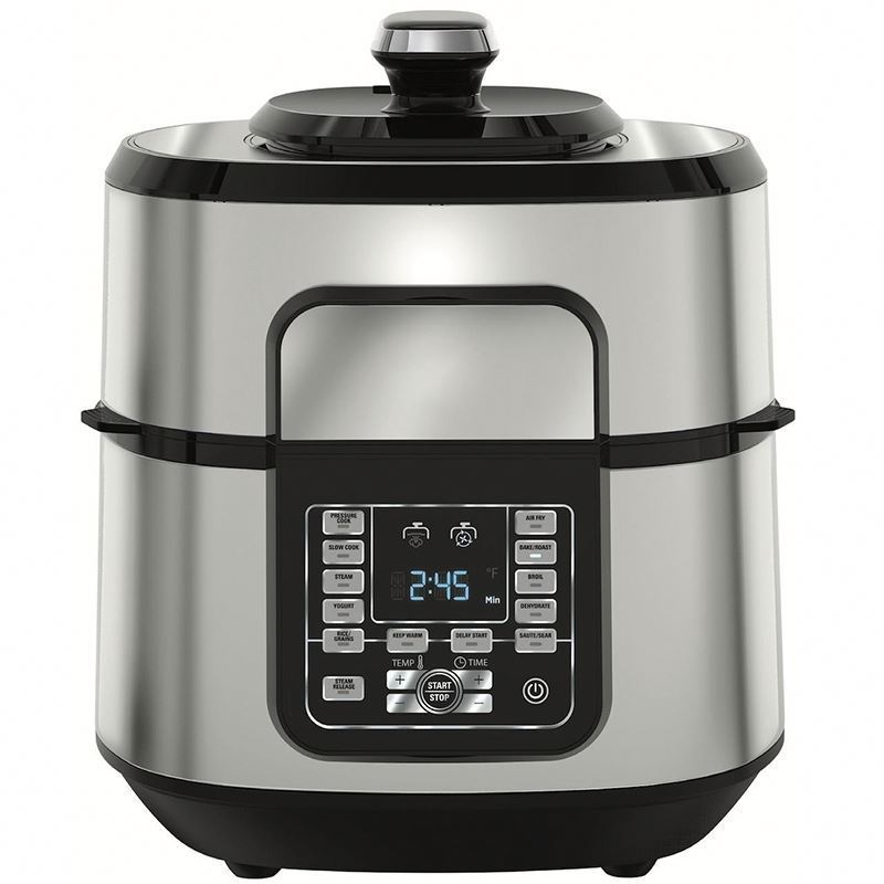 Combo of Air Fryer & Pressure Cooker 12 in 1 Multi-functional Broil Slow Cooker Air Fryer and More with 6.5 Quart Capacity