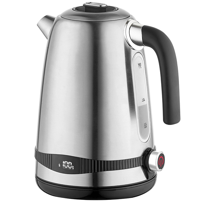 7 level temperature control 304 stainless steel 1.7L 2200W digital LCD electric kettle