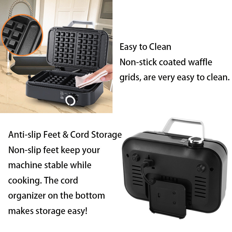 3 in 1  Stainless Steel Detachable Grill Sandwich Maker 2 slice Breakfast Toaster Waffle Maker Machine