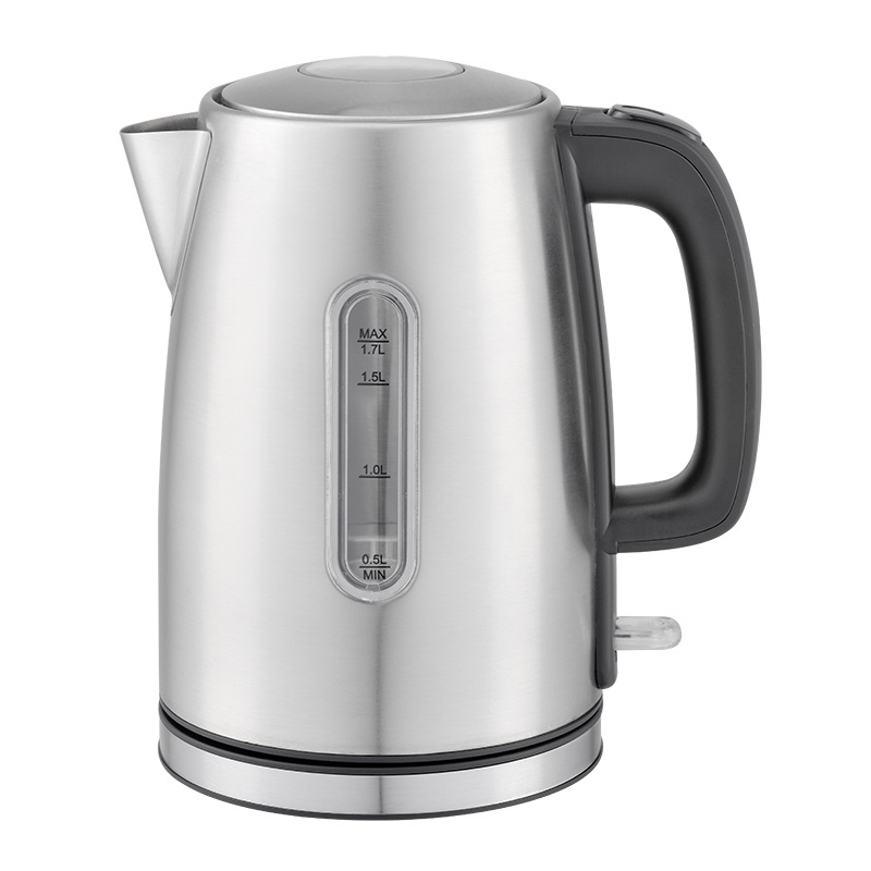 Basics Stainless Steel Fast, Portable Electric Hot Water Kettle for Tea and Coffee, 1.7-Liter, Silver