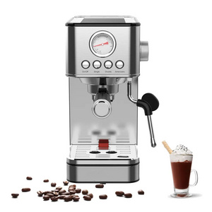 220v 1.7l 15/20bar Stainless Steel Espresso Coffee Machine Espresso Coffee Maker Home Use Coffee Maker