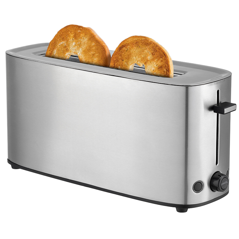 Extra-Wide Slot Toaster Slide-Out Crumb Tray Auto-Shutoff and Cancel Button 2-Slice Toaster