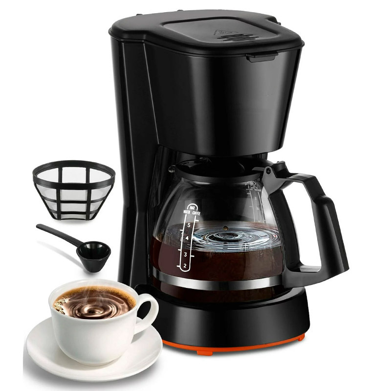 High Quality 4-6 10-12 Cups Black Drip Electrical Automatic Coffee Machine Maker