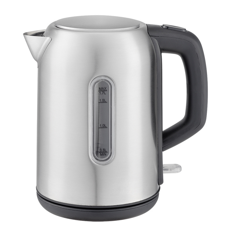 Basics Stainless Steel Fast, Portable Electric Hot Water Kettle for Tea and Coffee, 1.7-Liter, Silver