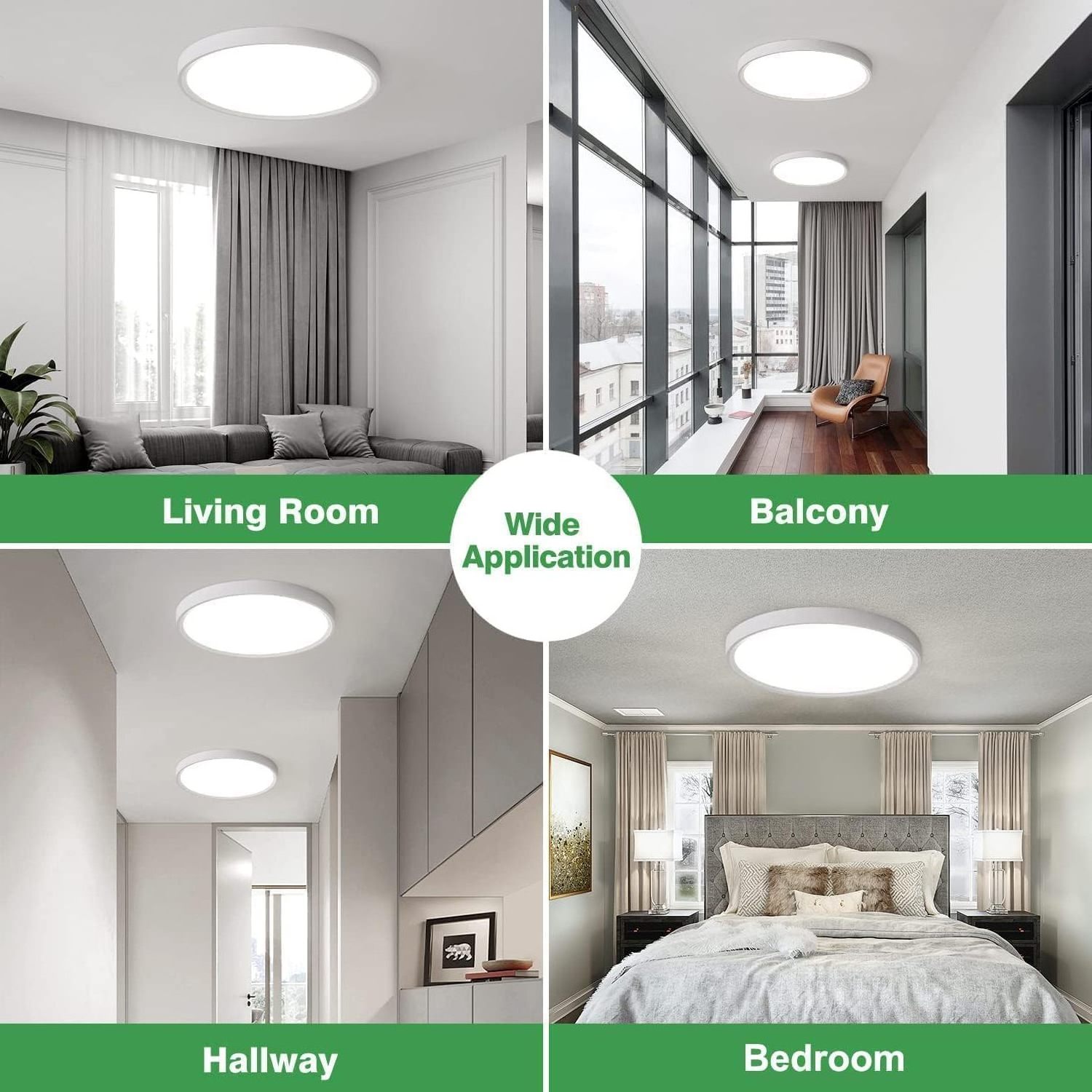 LED ultra thin ceiling lamp 3000K/4000K/6000K CCT optional round panel lights for corridors kitchen bedroom laundry room