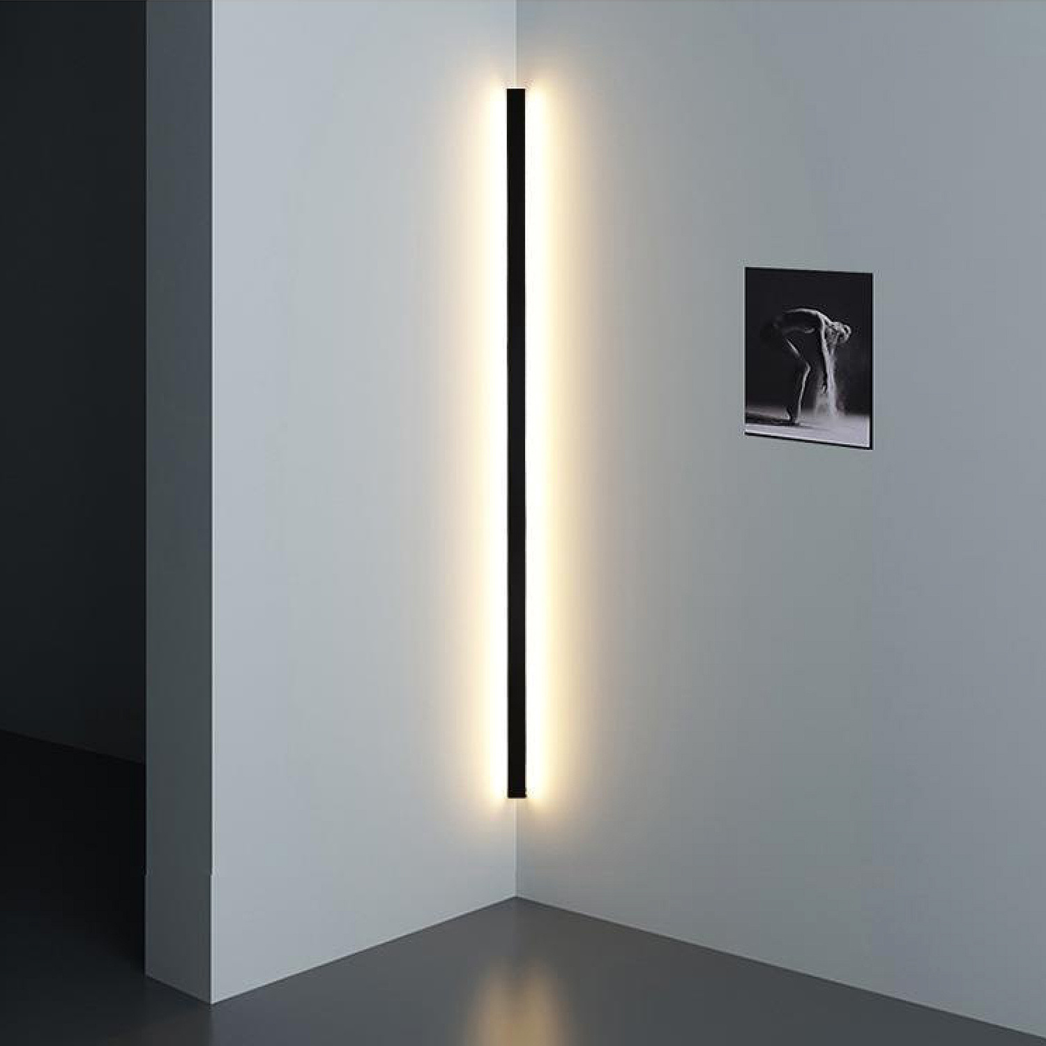 Hot Sale Low Moq Minimalist Linear Wall Lamp led Atmosphere  Lighting for Living room Bedroom Hotel