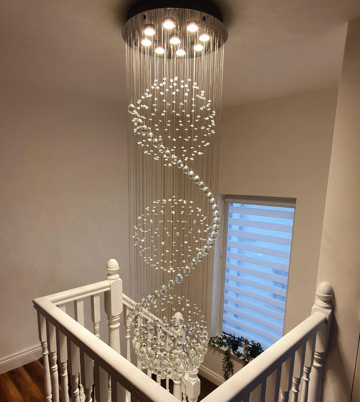 High quality Big Nordic Modern High Ceiling Hotel Pendant Light Lobby Hanging Large Stair Cristal Led Luxury Crystal Chandelier