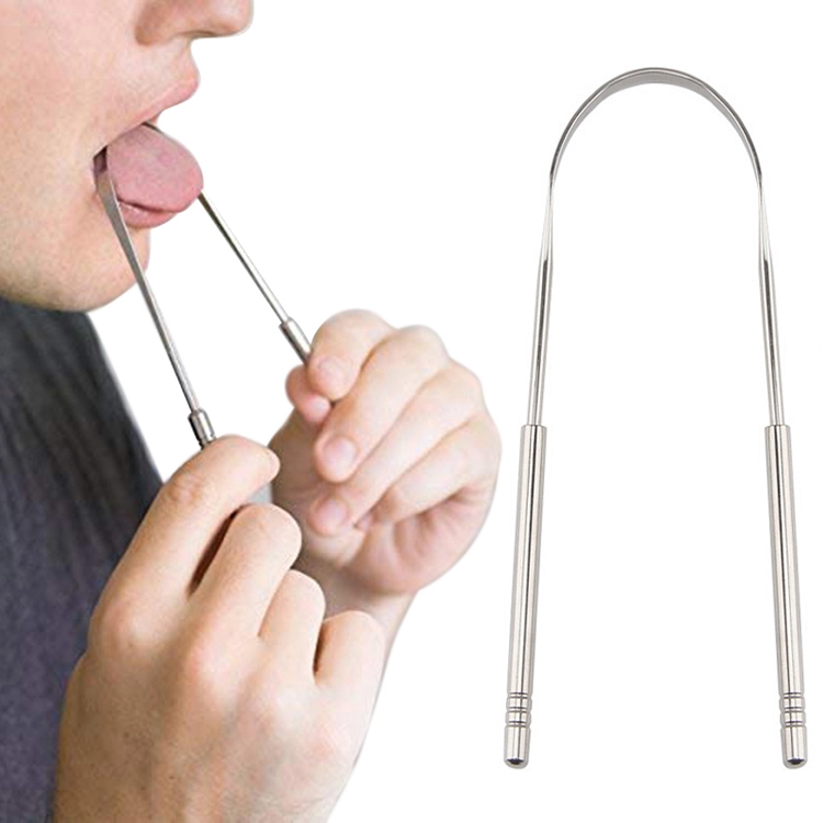 Oral Cleaning Care Stainless Steel U Shape Tongue Cleaner Scraper