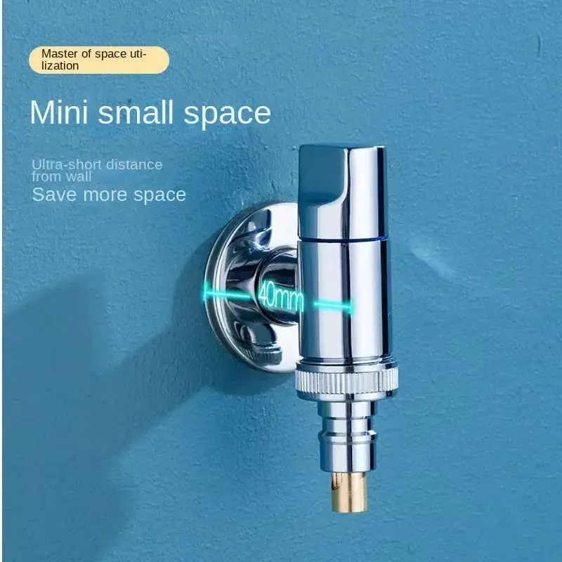 Copper washing machine automatic stop valve faucet special mini short joint 4/6 thread anti falling faucet