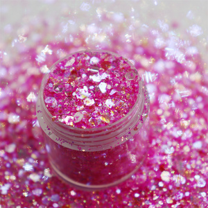 kg High Quality Colorful Shiny Pet Glitter Crafts Chunky Glitter Powder For Slime Decoration