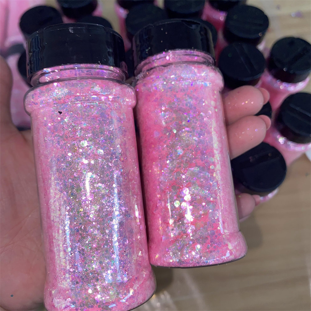 Polyester Design 1oz 2oz 100g Bottles Jars Shakers Packaged Bulk Craft Wholesale Glitter